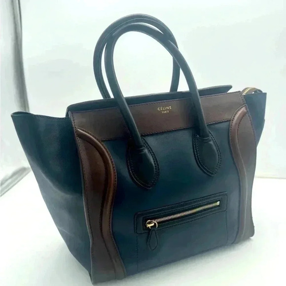 Celine  Medium Tri Colour Navy Brown Black Luggage - Picture 1 of 17
